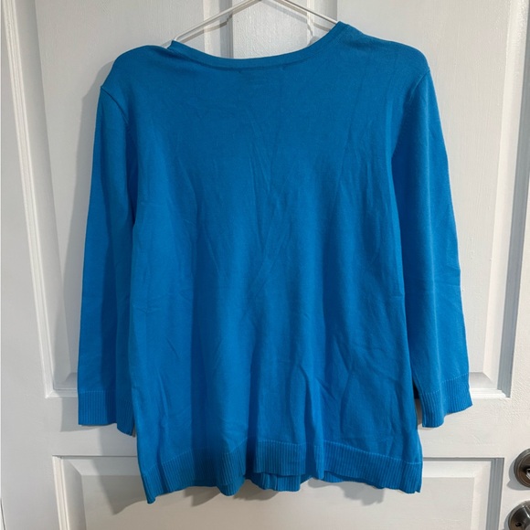 Christopher & Banks Long Sleeve Button Up Blue Cardigan Size Large New With Tags - Picture 3 of 8